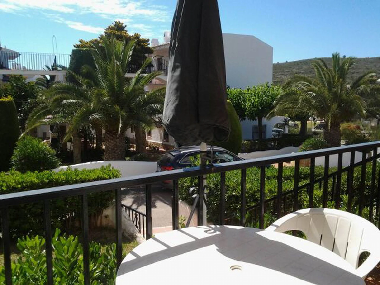 Uitzicht vanaf het terras bij het appartement